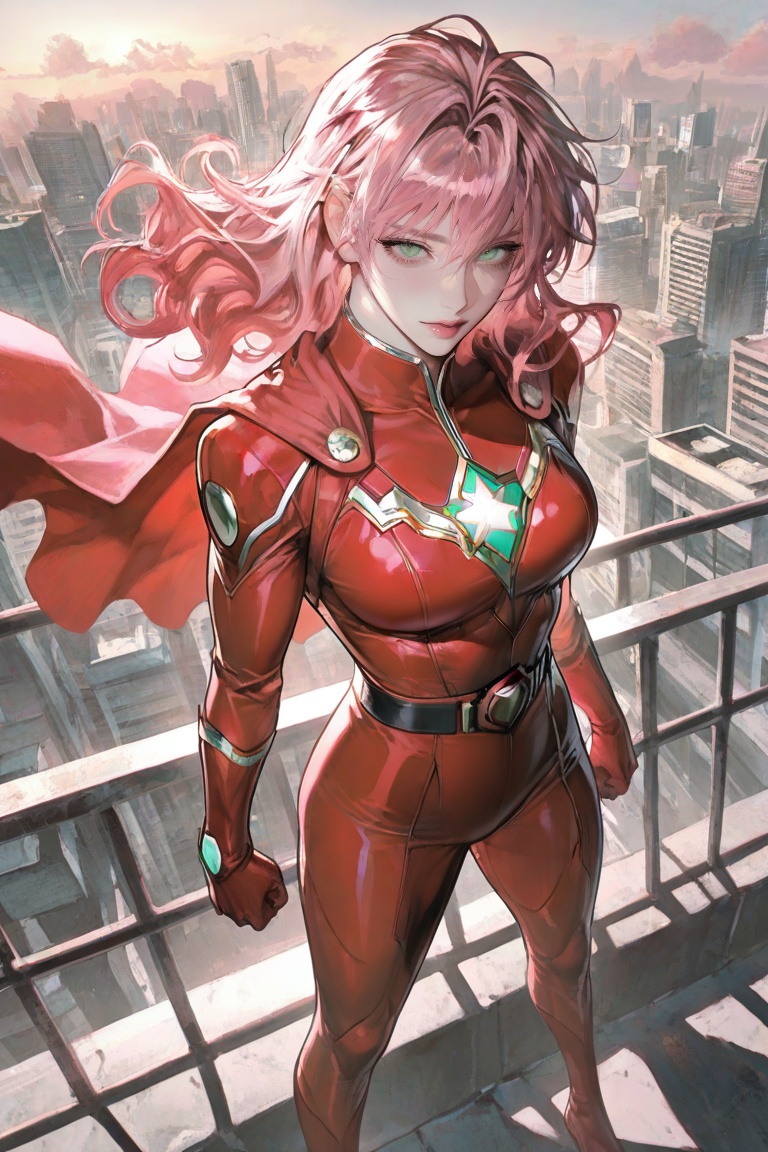 1girl,  superhero,  green eyes on Tensor.Art
