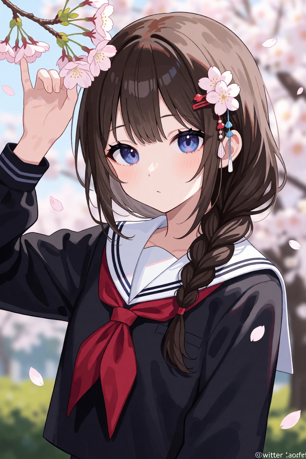 1girl,  solo,  school uniform on Tensor.Art