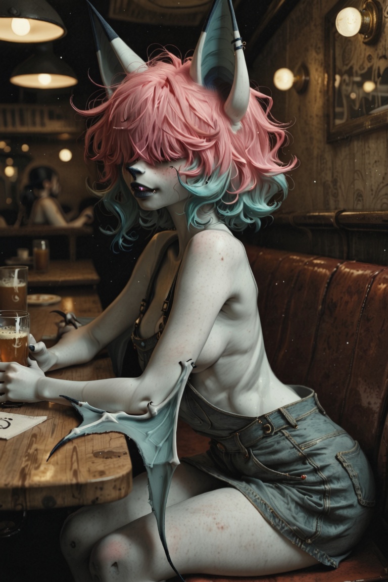 Dynamic view,  candid moment,  braless ((not_looking_at_viewer)). BG_Clementine on Tensor.Art