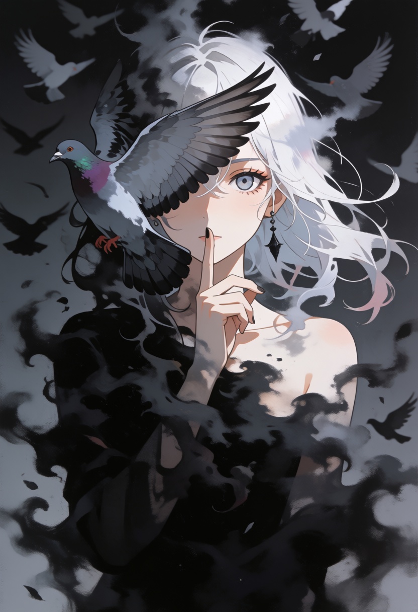Anime cinematic Acrylic style painting that is expressive,  gives it a dynamic and emotional quality. Anime art of a styli...