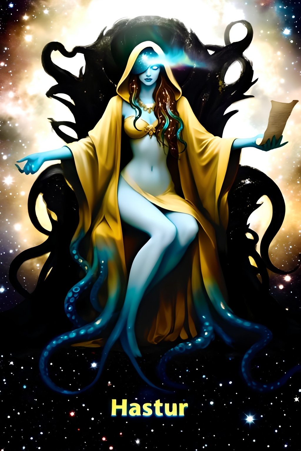 Top quality. Inspiration: Hastur,  the Yellow King,  Great Old One on Tensor.Art