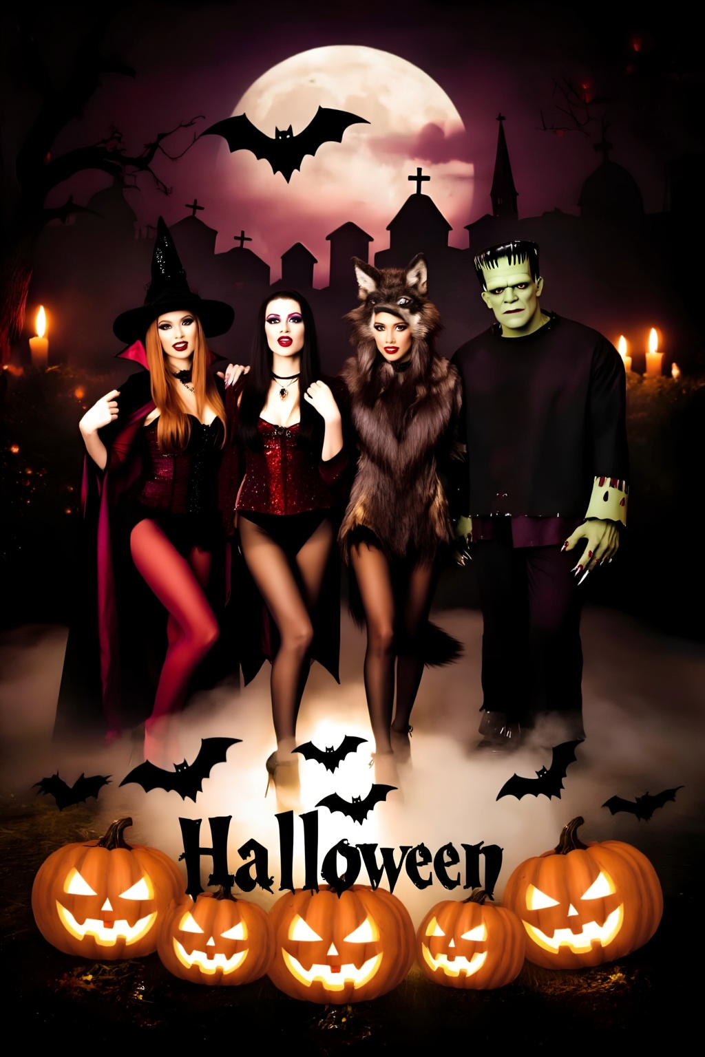Superior quality. Inspiration: Costume parties,  Western monsters. Synopsis: A Halloween costume party where four beautifu...