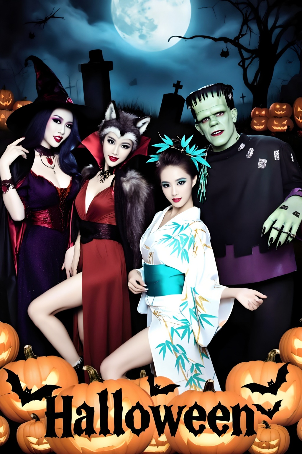 Superior quality. Inspiration: Costume parties,  Western monsters. Synopsis: A Halloween costume party where four beautifu...