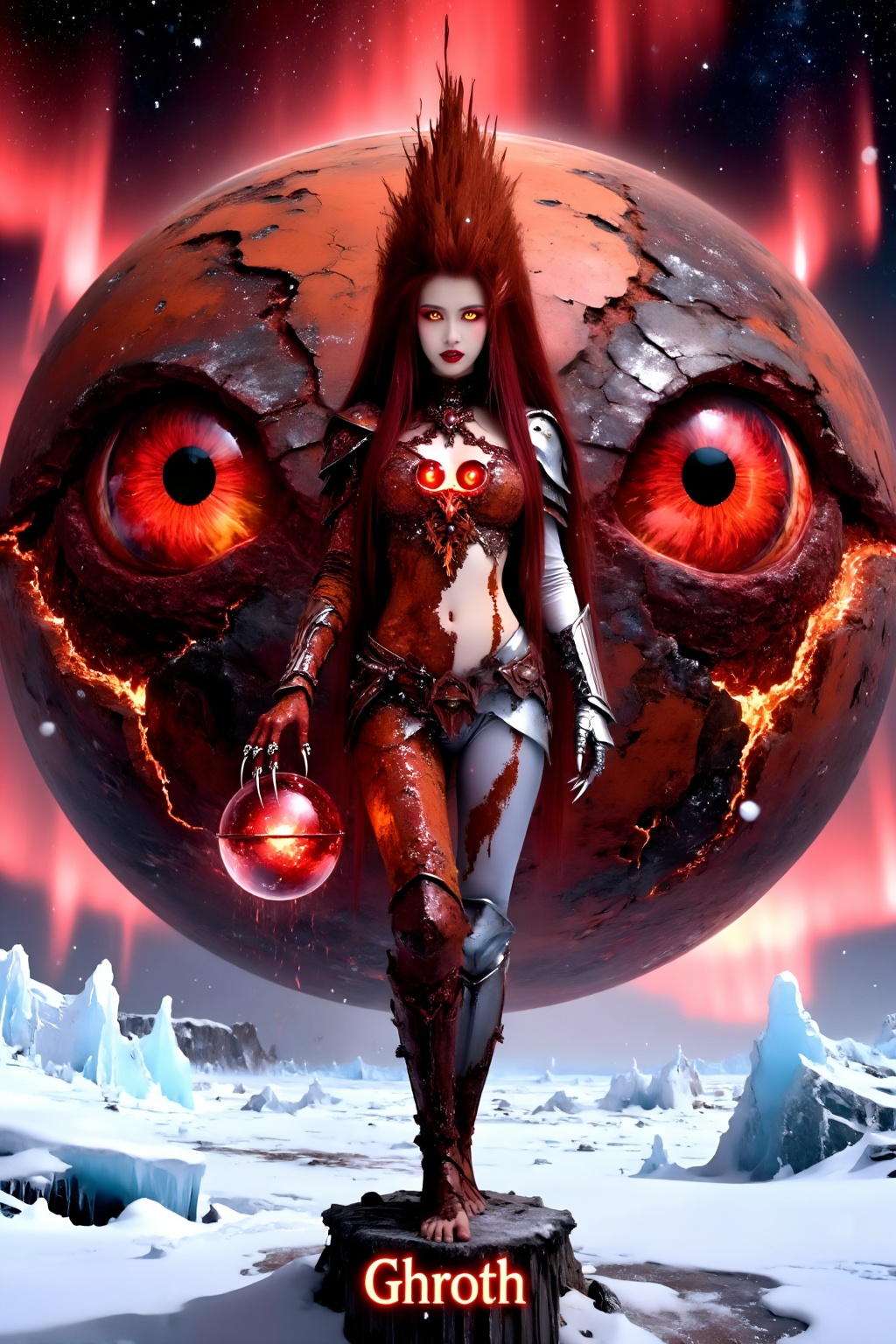 Top quality. Inspiration: Ghroth,  the Star of Judgment. Ghroth is planetary in appearance and size,  composed of gas on T...
