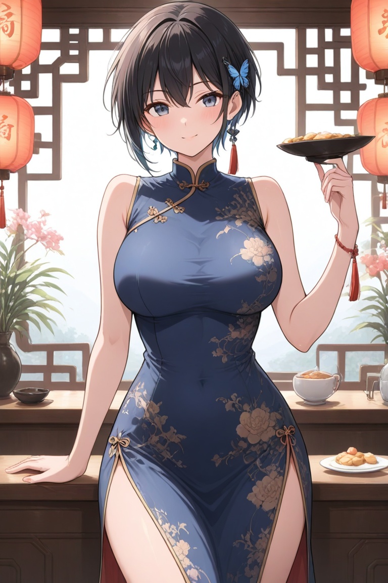 Cheongsam long dress on Tensor.Art