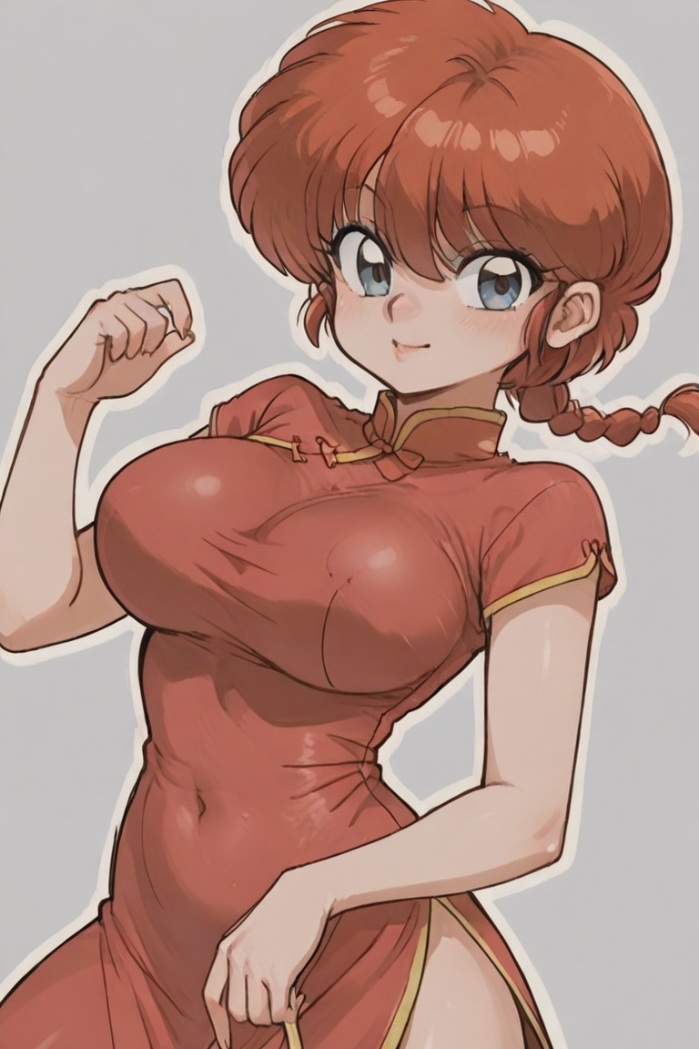 Cheongsam long dress,  Beautiful eyes,  long eyelashes on Tensor.Art