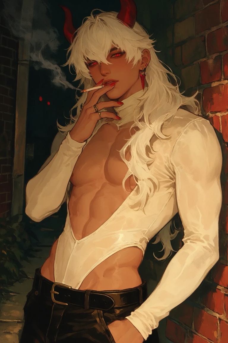 man,  solo,  long hair on Tensor.Art