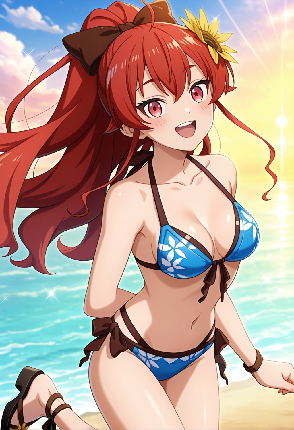 erismt,  red eyes,  red hair on Tensor.Art