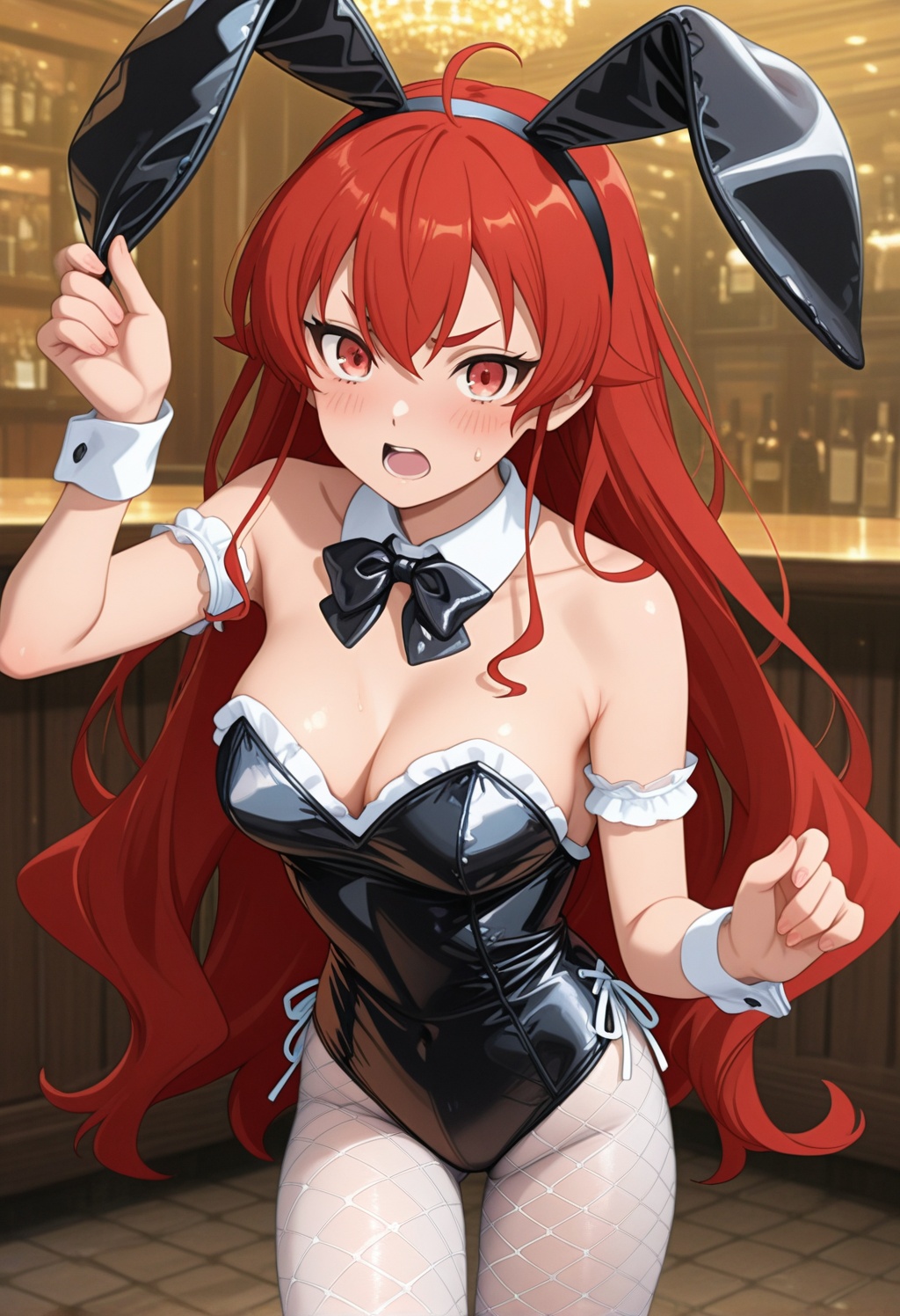 erismt,  red eyes,  red hair on Tensor.Art
