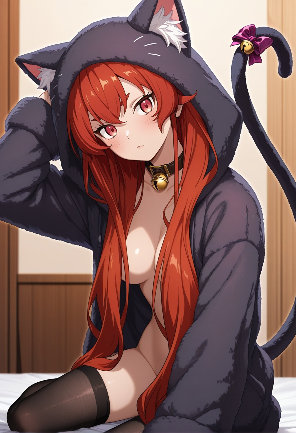 erismt,  red eyes,  red hair on Tensor.Art