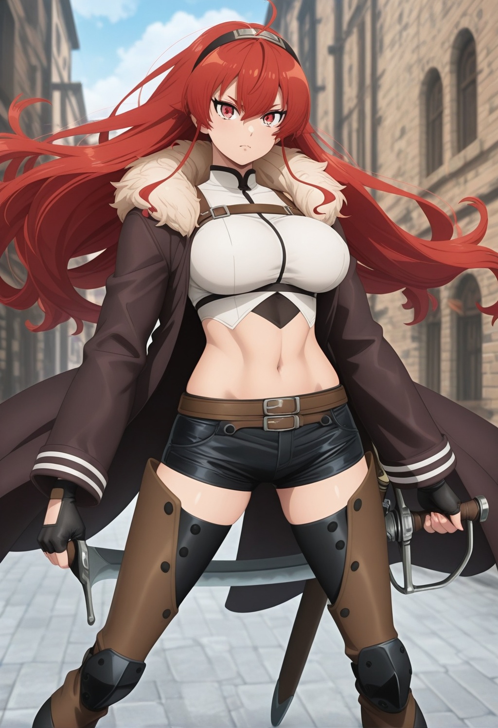 erismt,  red eyes,  red hair on Tensor.Art