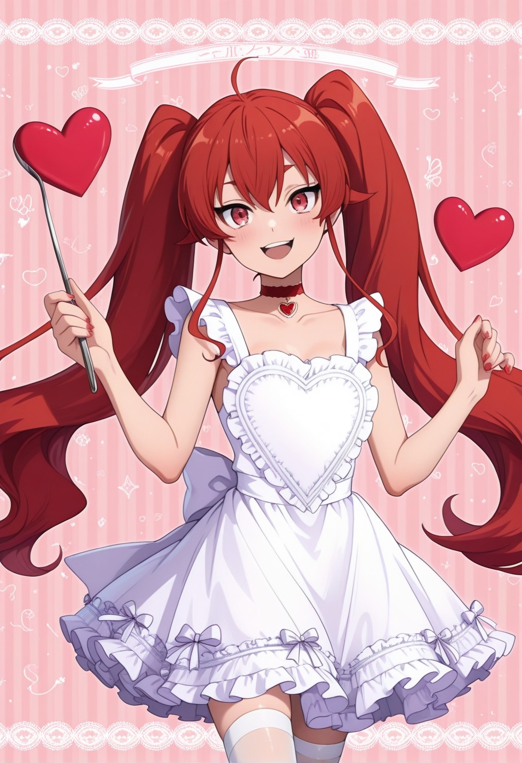 erismt,  red eyes,  red hair on Tensor.Art