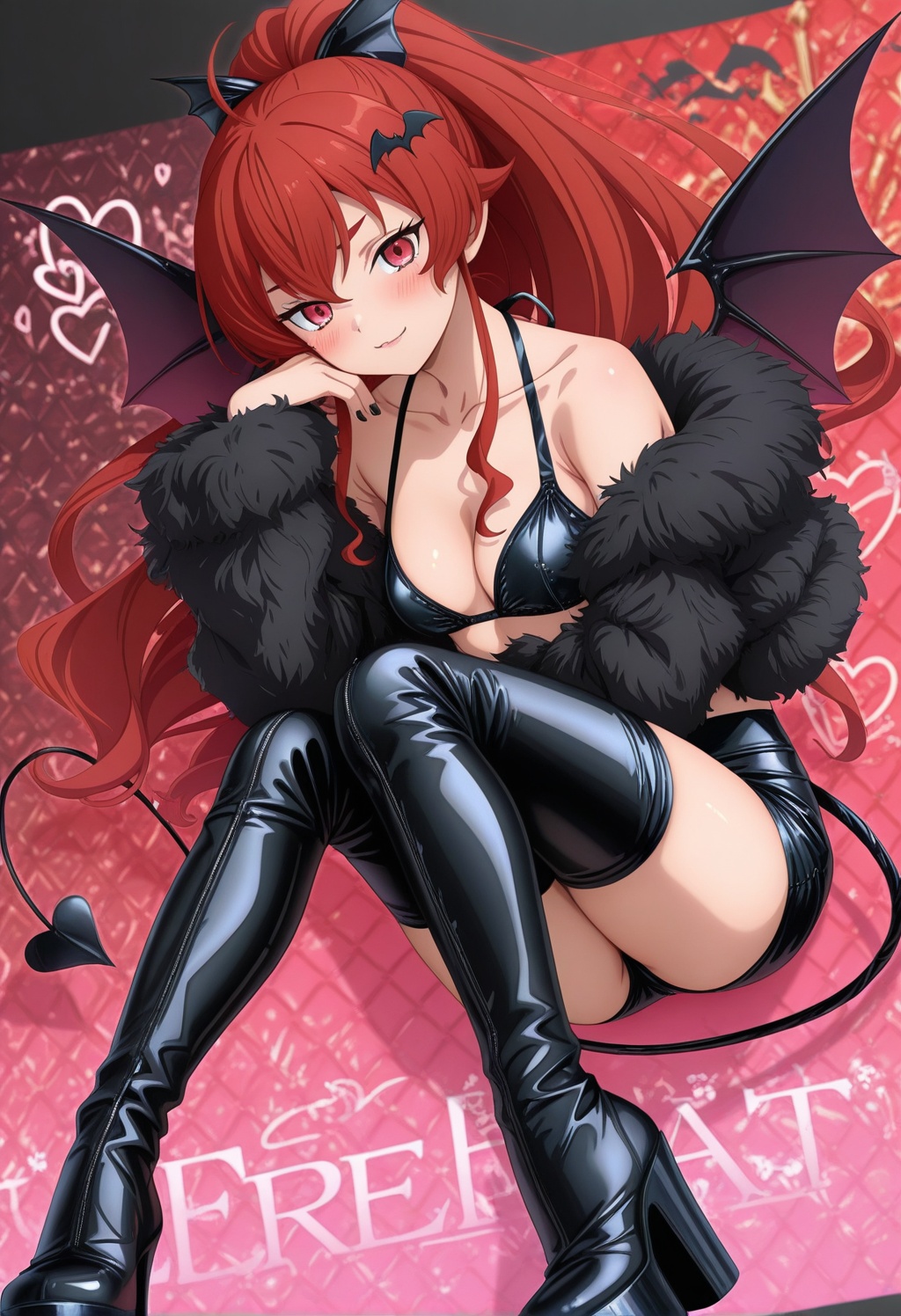 erismt,  red eyes,  red hair on Tensor.Art