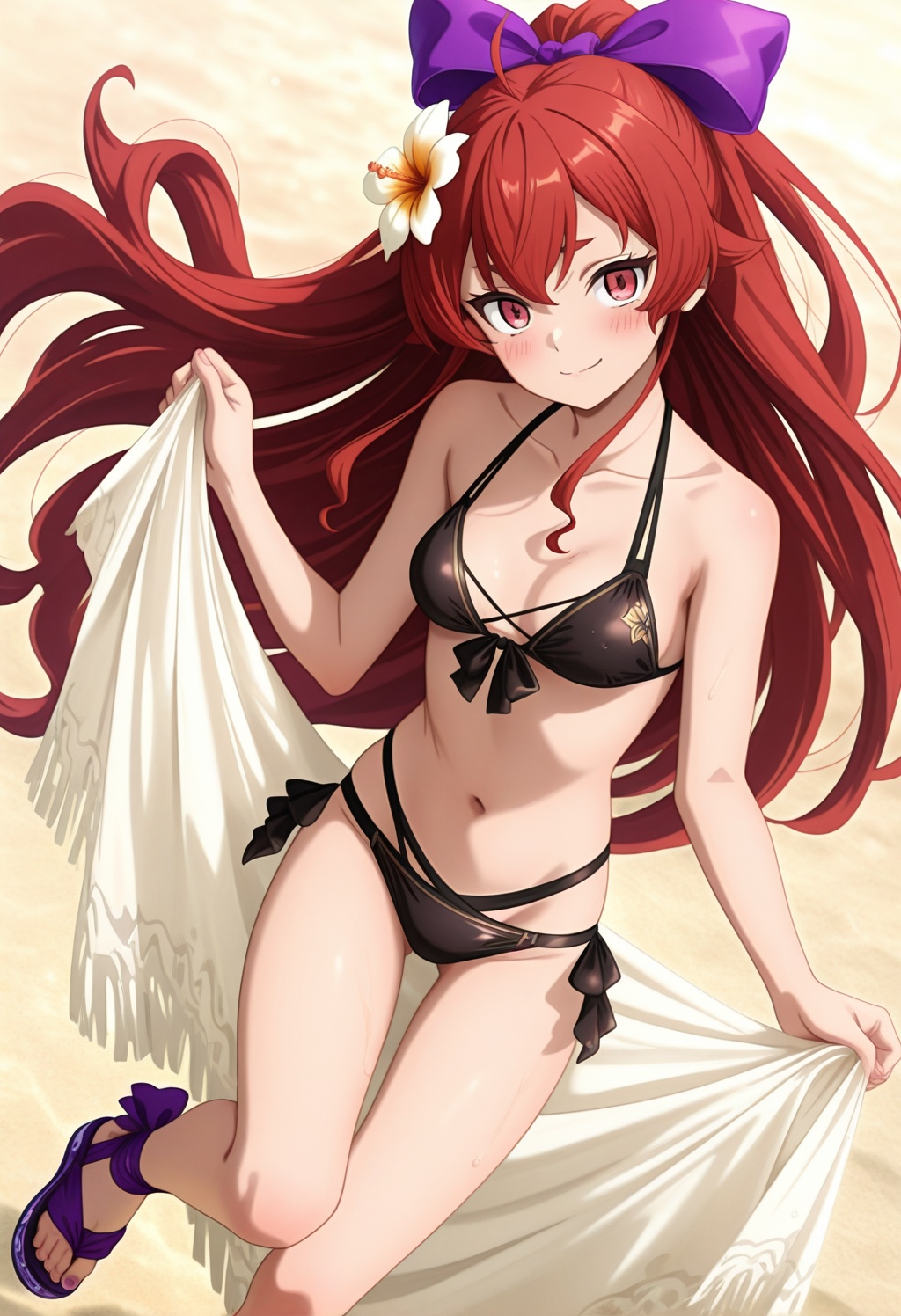 erismt,  red eyes,  red hair on Tensor.Art