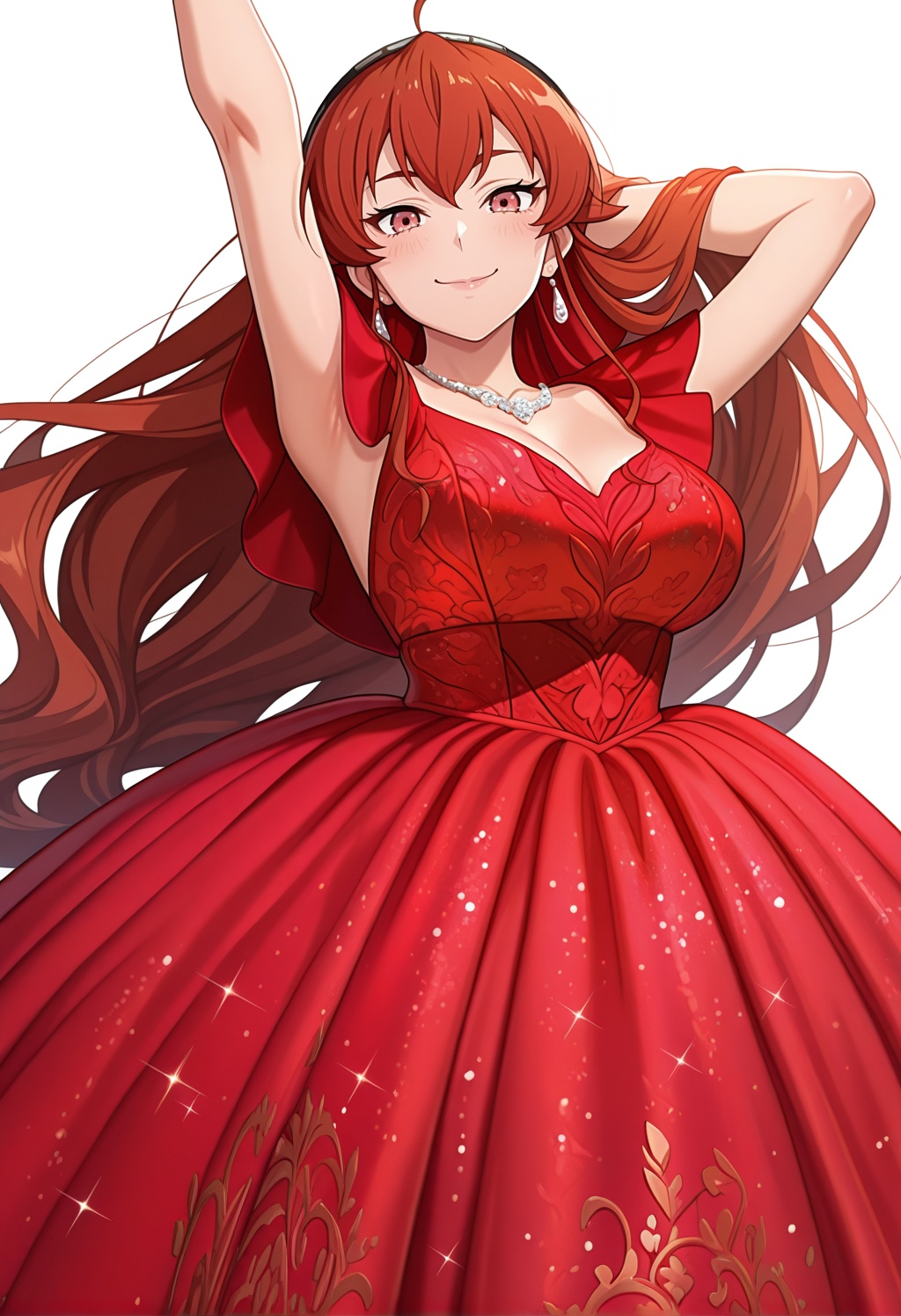 erismt,  red eyes,  red hair on Tensor.Art