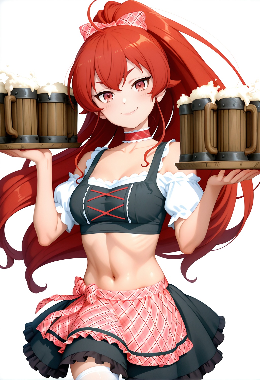 erismt,  red eyes,  red hair on Tensor.Art