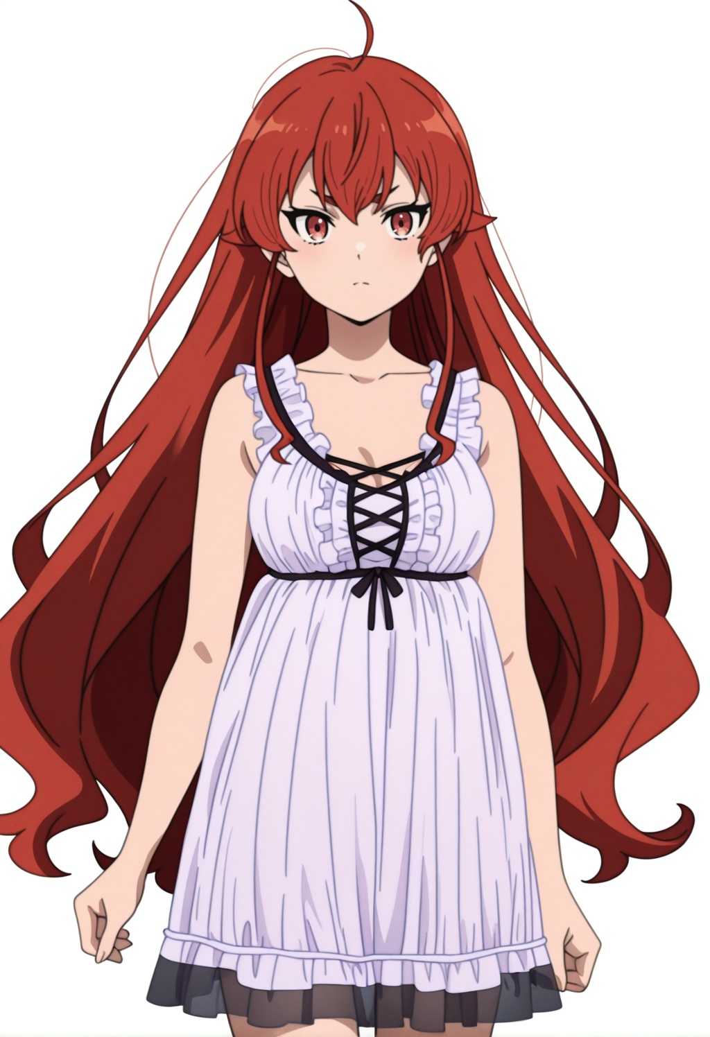 erismt,  red eyes,  red hair on Tensor.Art