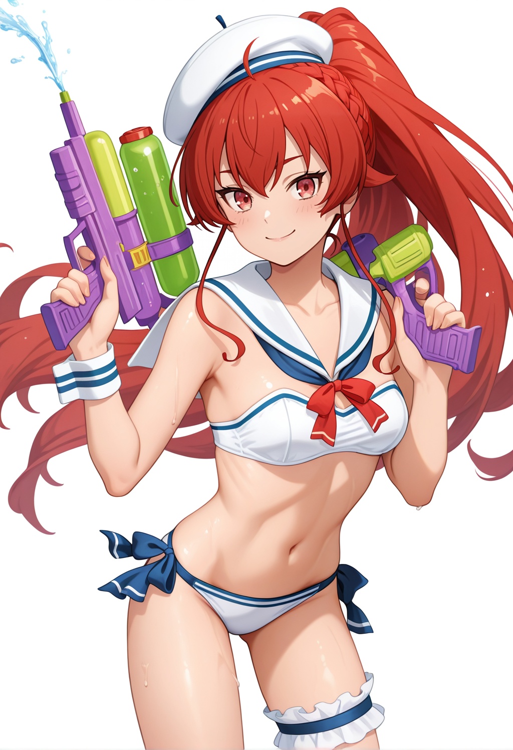 erismt,  red eyes,  red hair on Tensor.Art