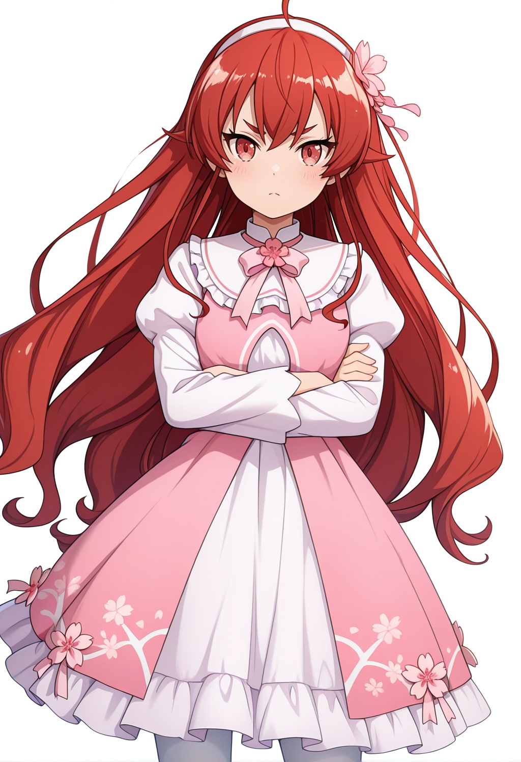 erismt,  red eyes,  red hair on Tensor.Art