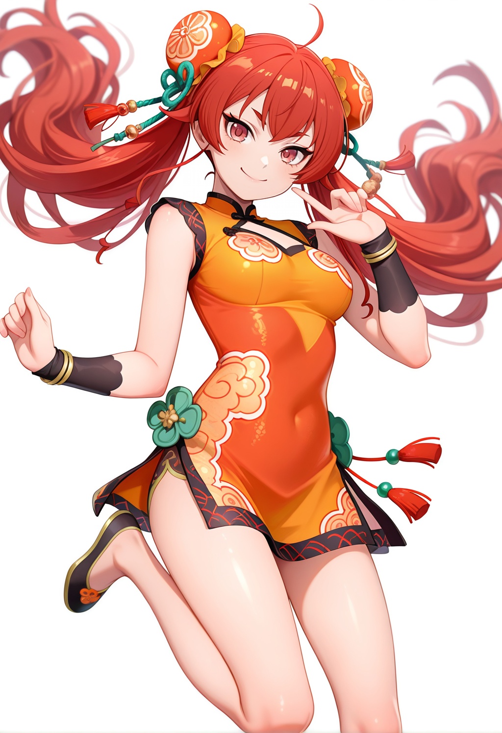 erismt,  red eyes,  red hair on Tensor.Art