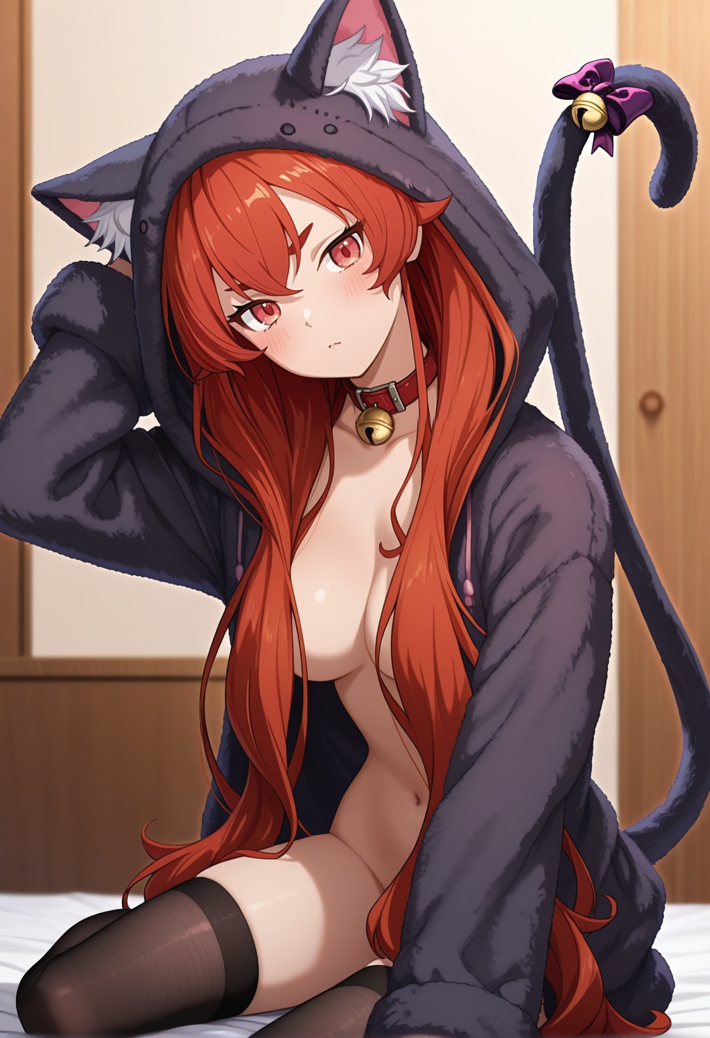 erismt,  red eyes,  red hair on Tensor.Art
