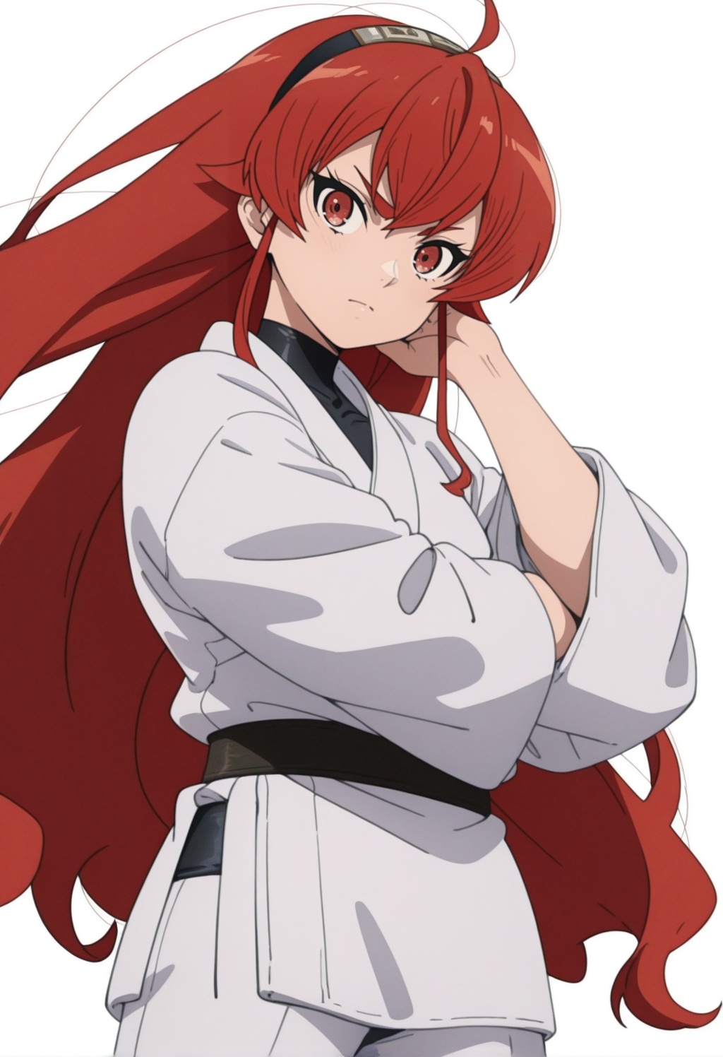erismt,  red eyes,  red hair on Tensor.Art