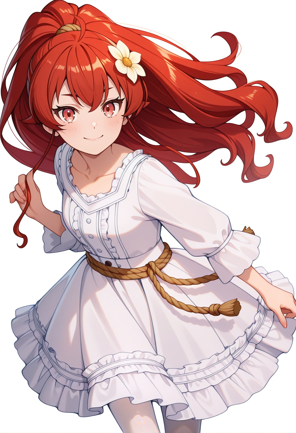 erismt,  red eyes,  red hair on Tensor.Art