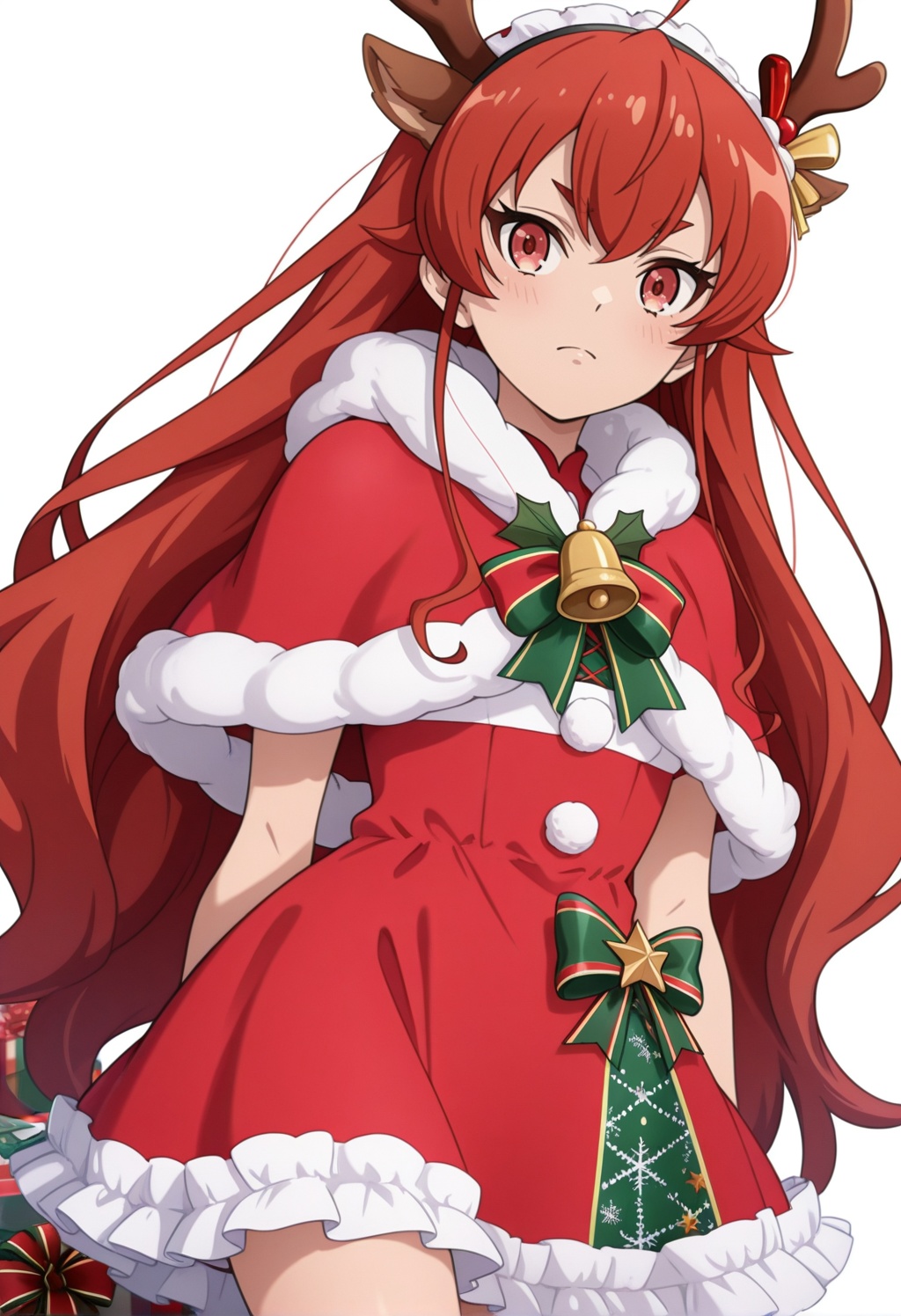 erismt,  red eyes,  red hair on Tensor.Art