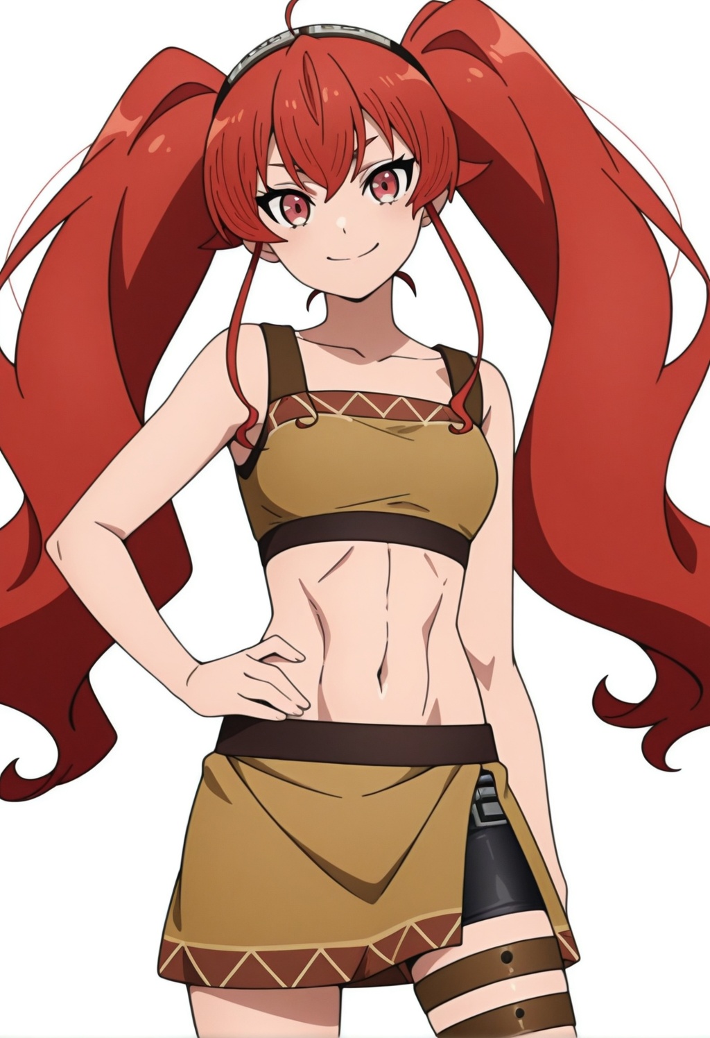 erismt,  red eyes,  red hair on Tensor.Art