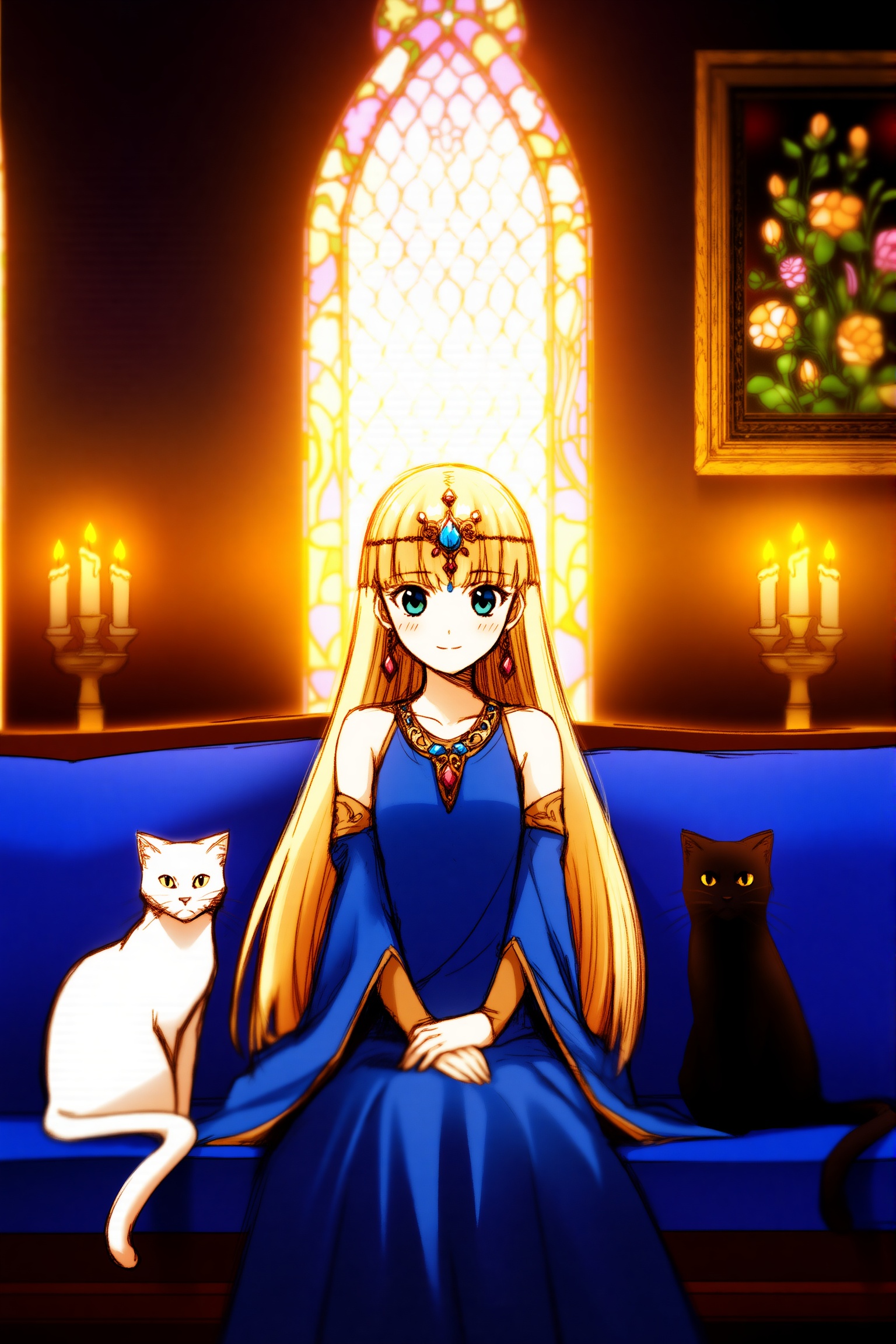 1girl,  solo,  long blonde hair on Tensor.Art
