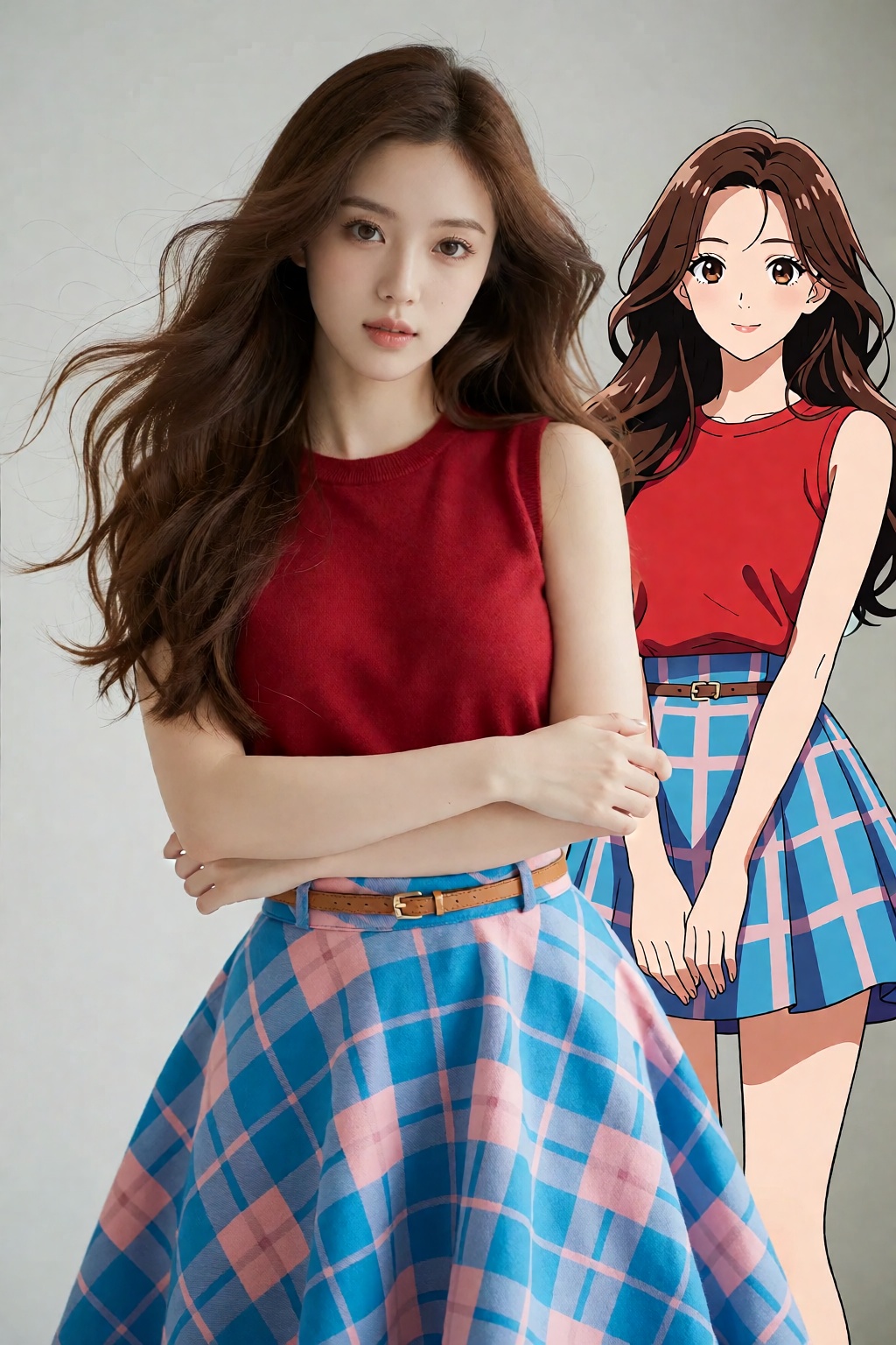A hyper-realistic,  full-body portrait of a beautiful young Asian woman with long,  voluminous by 让AI更感性 on Tensor.Art