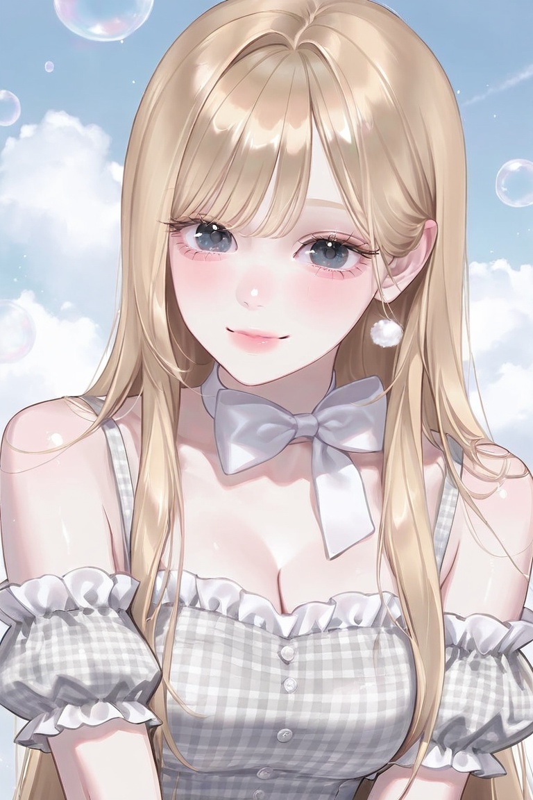 1girl,  solo,  long straight hair on Tensor.Art