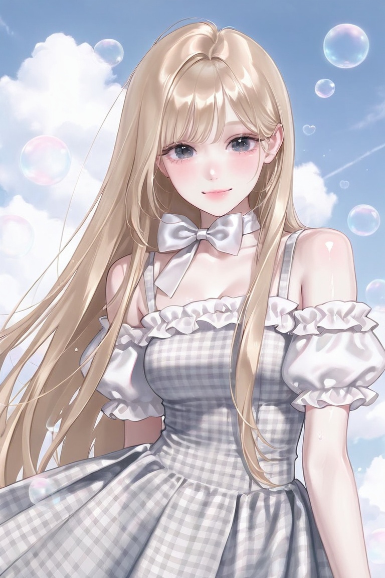 1girl,  solo,  long straight hair on Tensor.Art