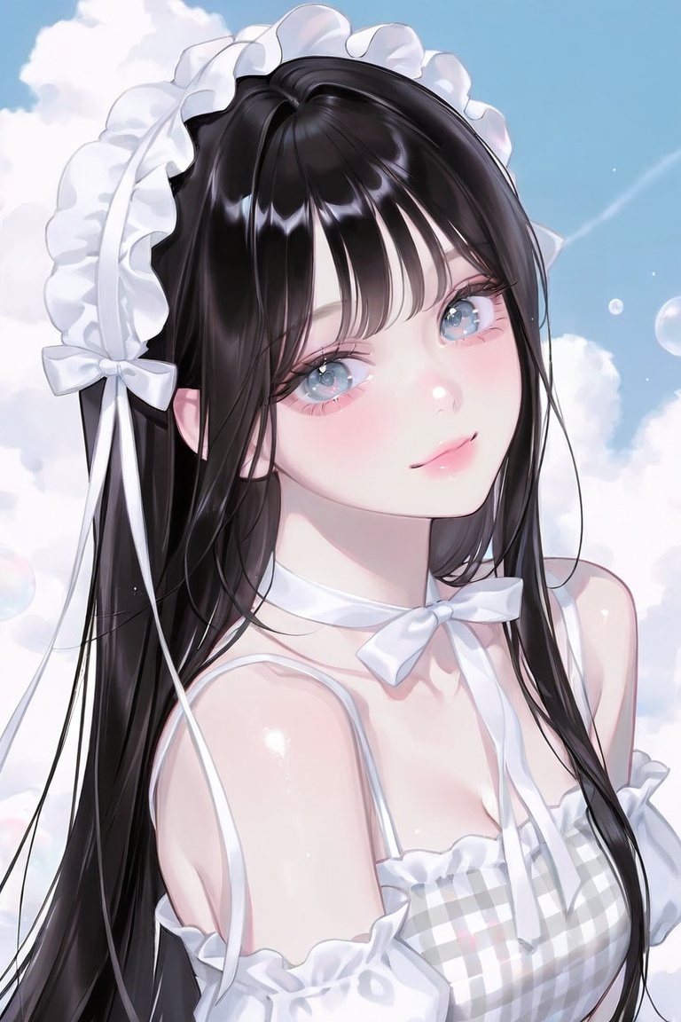 1girl,  solo,  long straight hair on Tensor.Art
