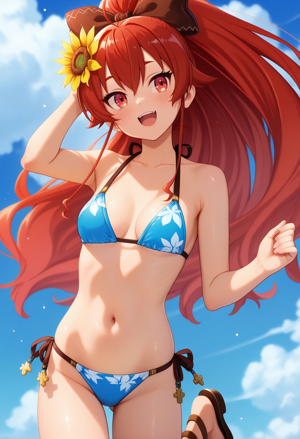 erismt,  red eyes,  red hair on Tensor.Art