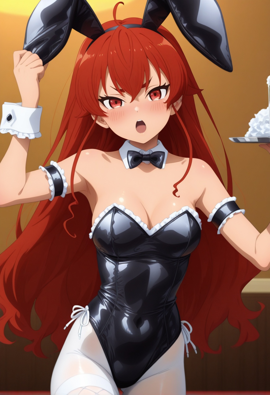 erismt,  red eyes,  red hair on Tensor.Art