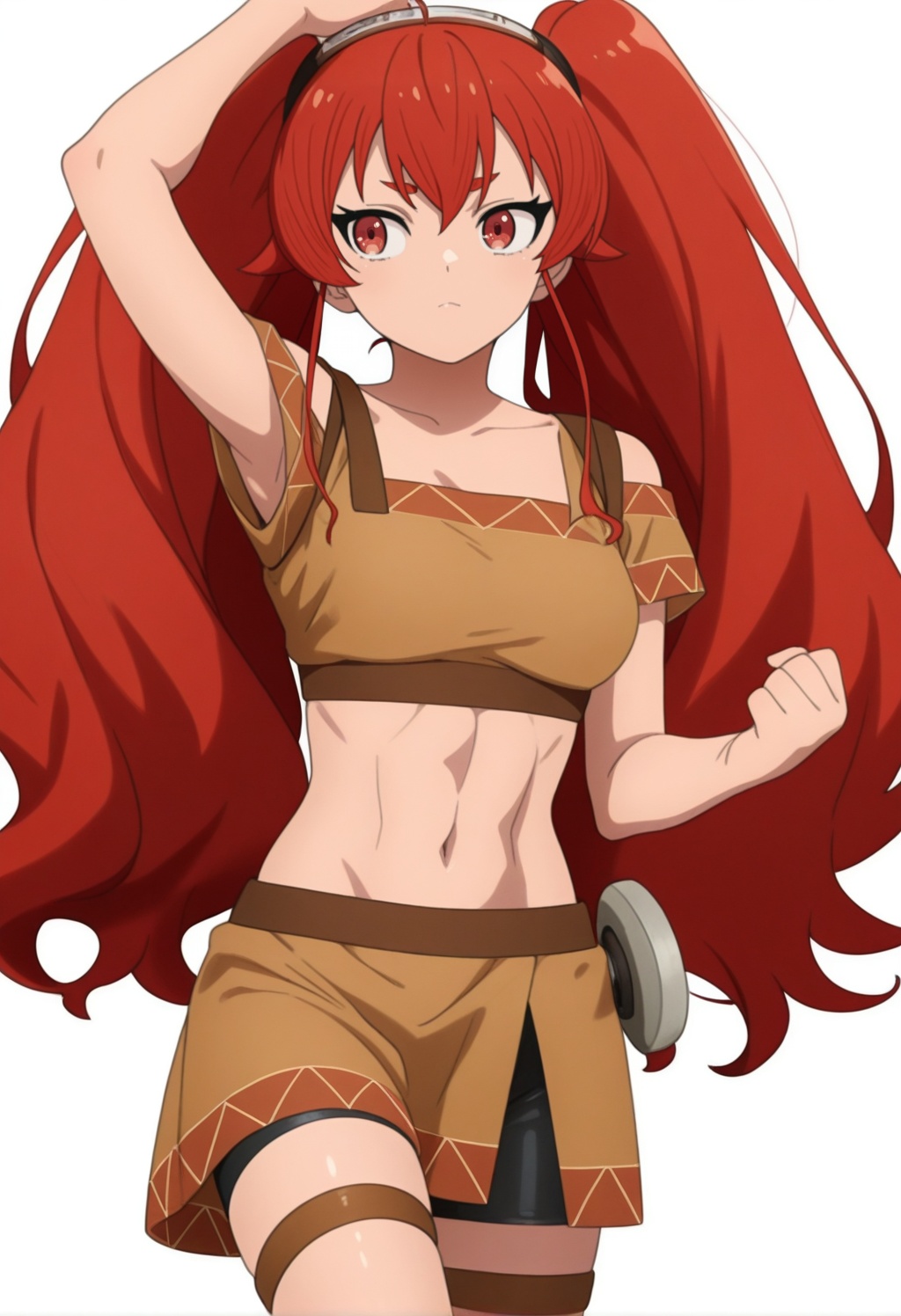 erismt,  red eyes,  red hair on Tensor.Art