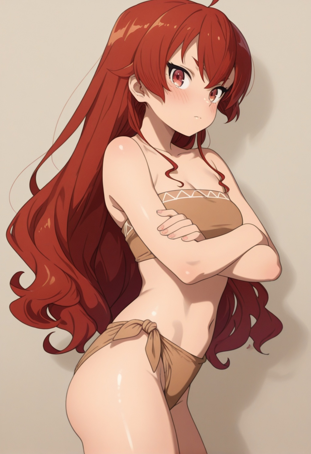 erismt,  red eyes,  red hair on Tensor.Art