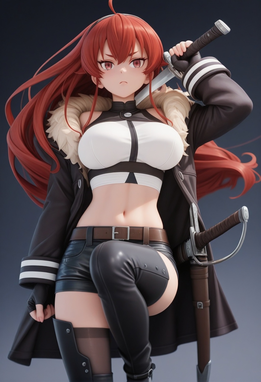 erismt,  red eyes,  red hair on Tensor.Art