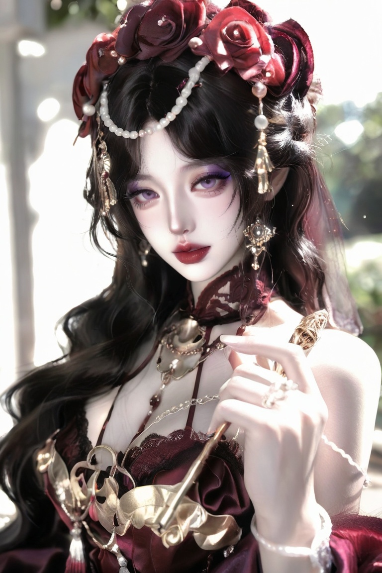 1girl,  solo,  striking porcelain doll like girl on Tensor.Art