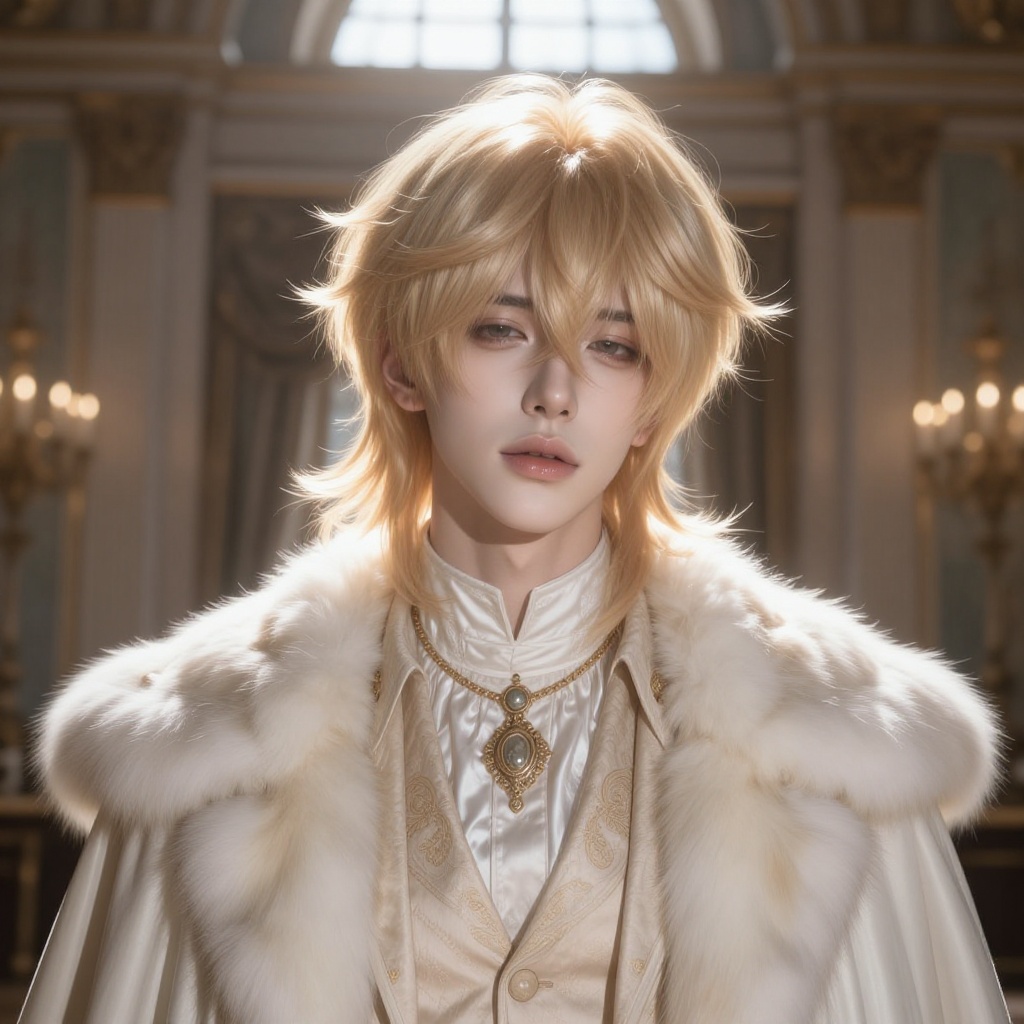 ultra realistic portrait of a young androgynous man,  aristocratic aura,  sharp yet soft facial features on Tensor.Art
