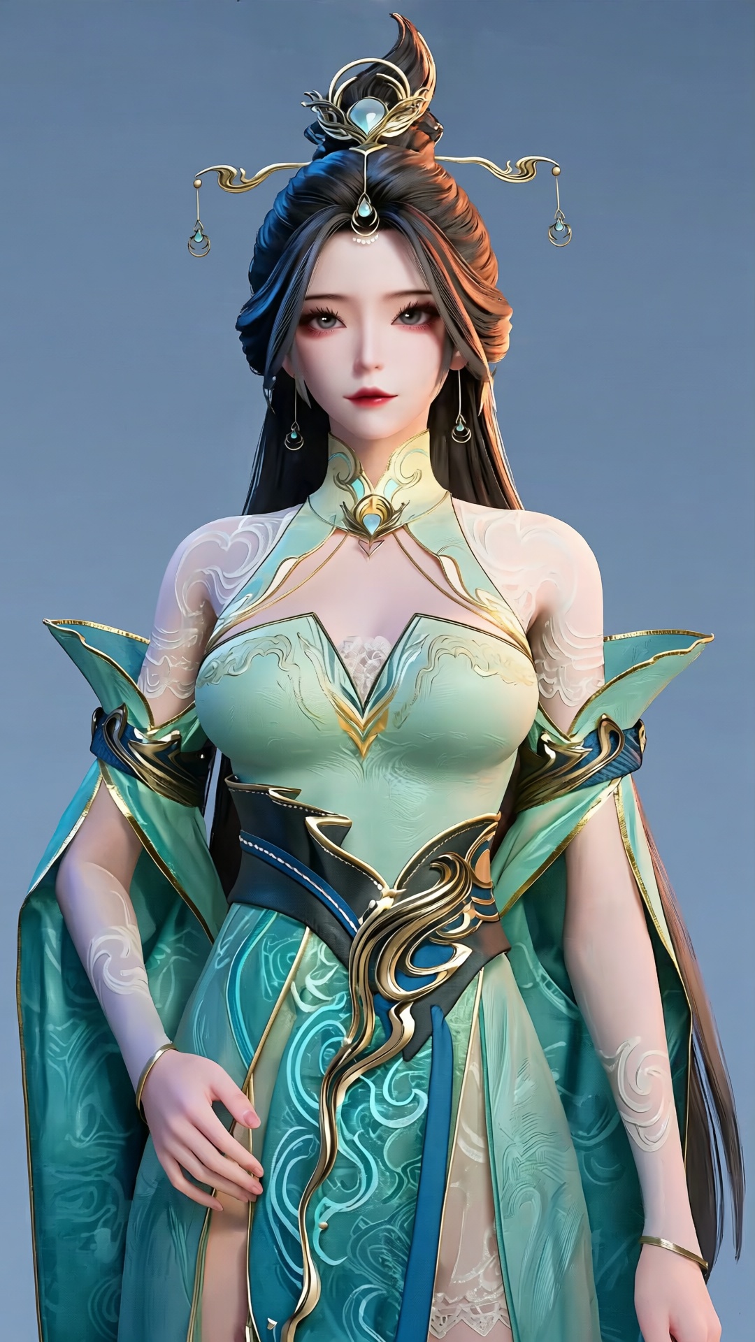 HQY clothes,  1girl,  no bra by 月恋-❀ on Tensor.Art