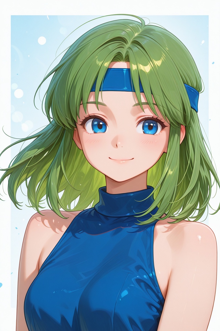 wizard_girl,  green hair,  medium hair on Tensor.Art