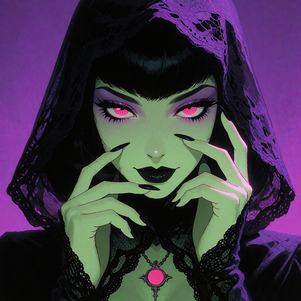 Anime ,  pinup,  1woman occult on Tensor.Art