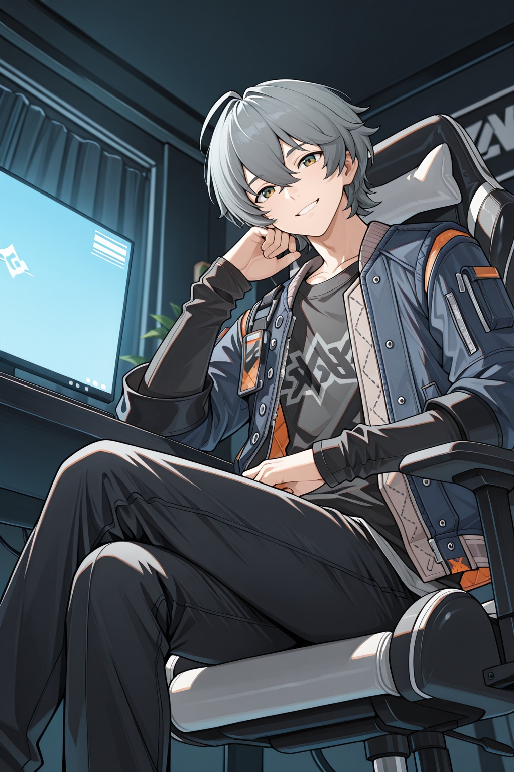 male focus,  1boy,  wise \(zenless zone zero\) on Tensor.Art
