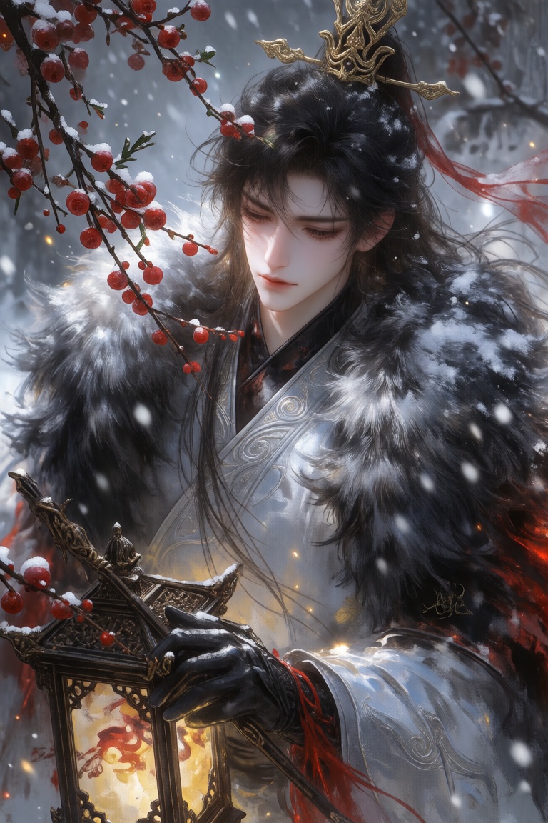 wlop风格,  油画水彩,  古风插画 on Tensor.Art