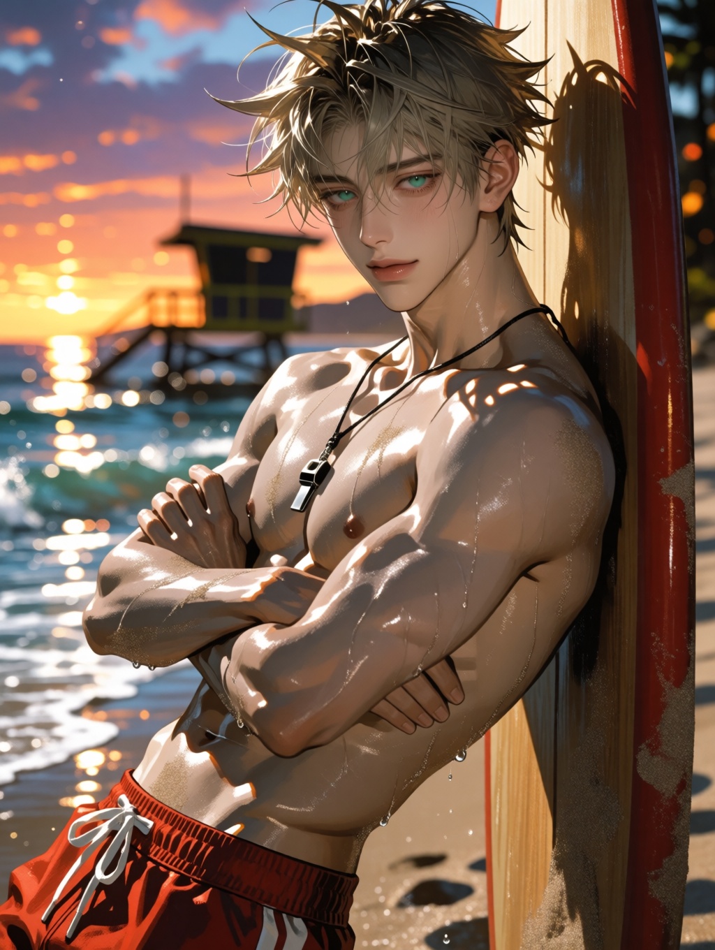((handsome face)) ((beautiful eye)) day,  sunlight,  dappled sunlight on Tensor.Art