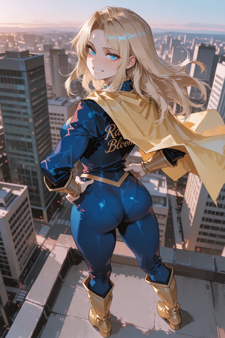 1girl,  flowing blond hair,  striking blue eyes on Tensor.Art