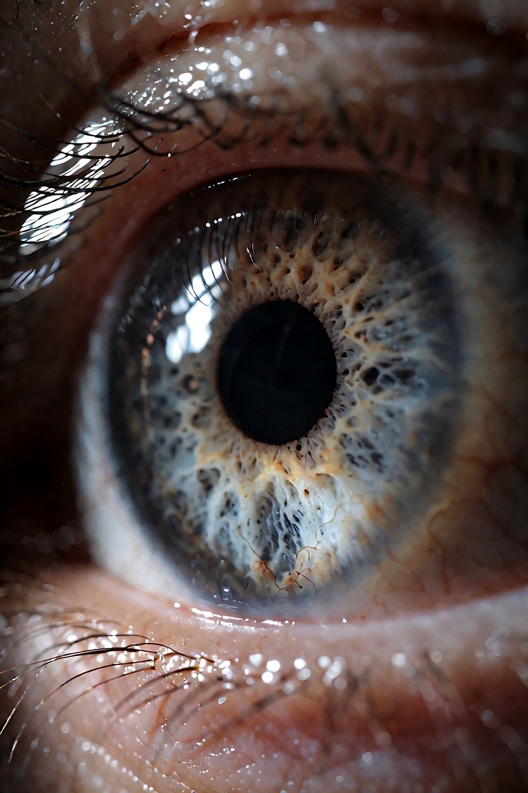 Extreme macro close-up shot of a human eye,  clear iris,  highly detailed pupil on Tensor.Art