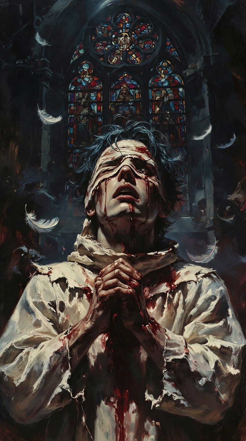 A dramatic,  atmospheric dark fantasy painting,  detailed oil illustration on Tensor.Art